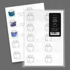 Wearingeul Ink Color Swatch Paper – 10 Ink Bottles