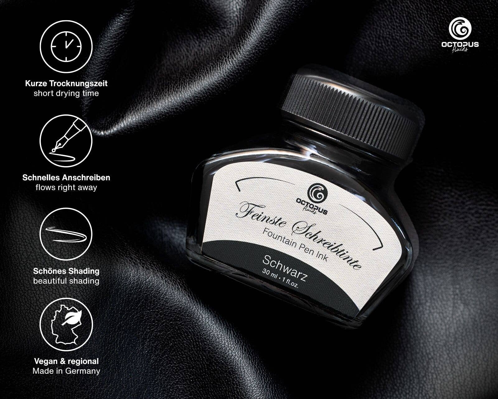 Octopus Fluids Writing Ink – Black