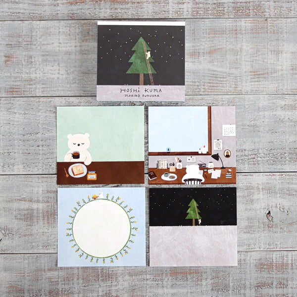 Mariko Fukuoka Memo Block – Hoshi Kuma Pine Trees