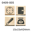Wood Bullet Journal Mini Stamps – Set of 4