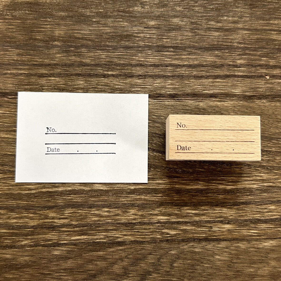 Wood Stamp – Title and Date for Planners
