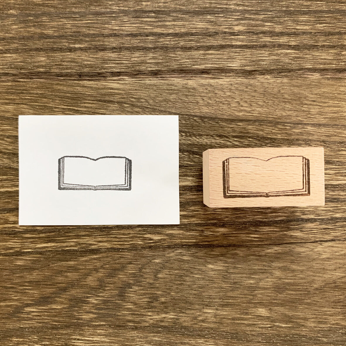Wood Stamp – Open Book
