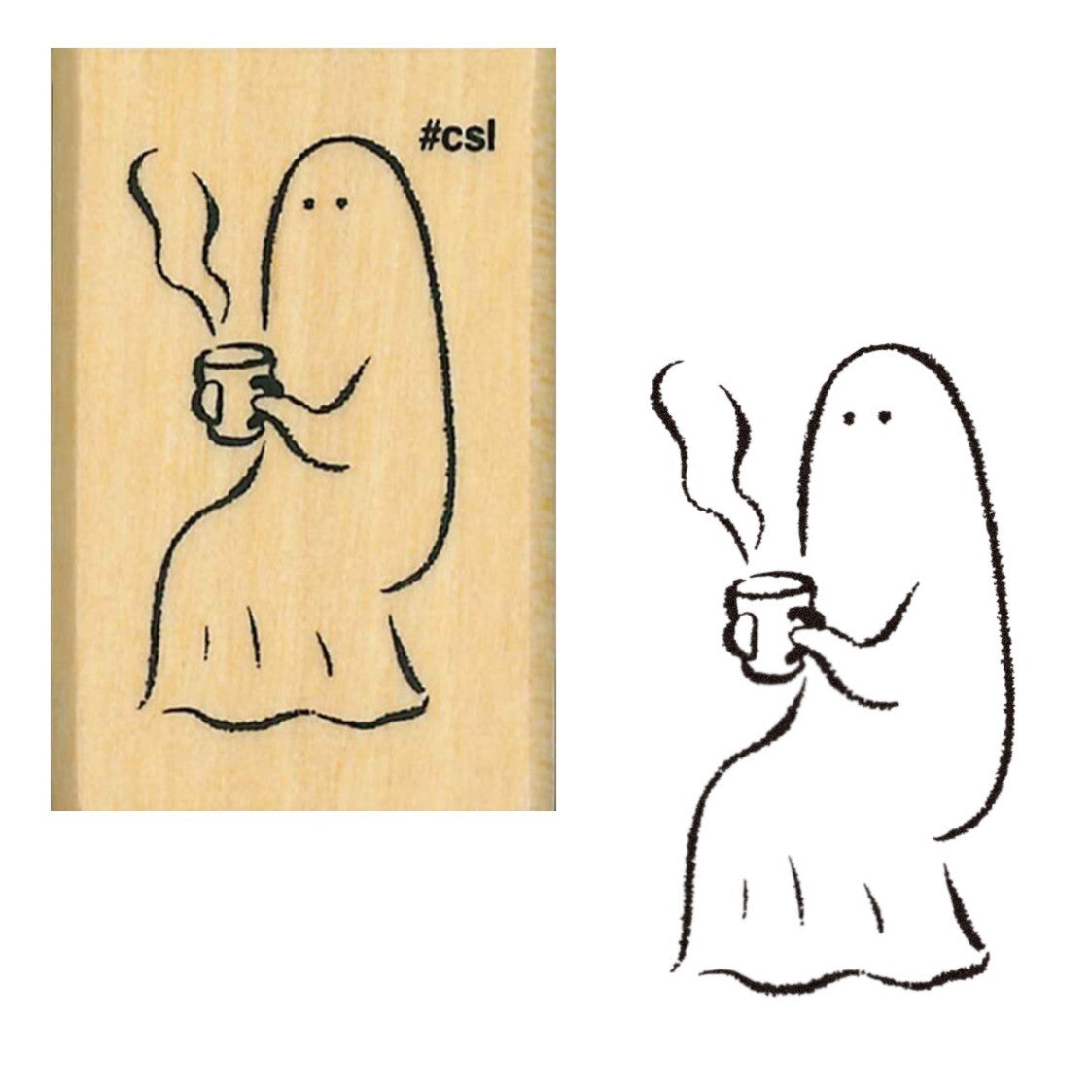 Wood Stamp – Ghost Friend