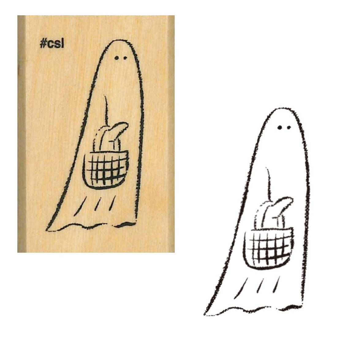 Wood Stamp – Ghost Friend