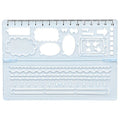Kutsuwa Folding Stencil Ruler