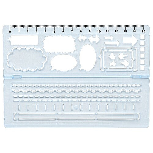 Kutsuwa Folding Stencil Ruler