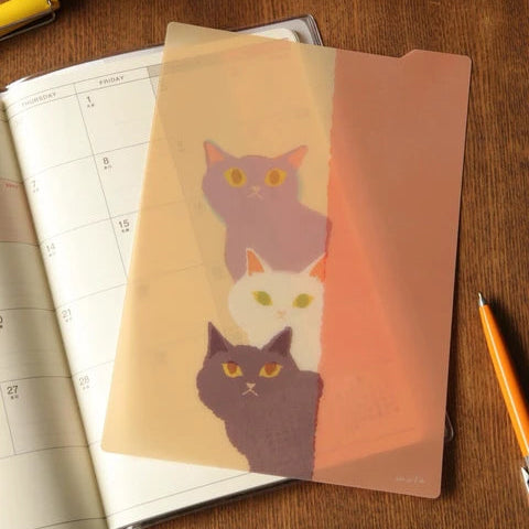 RYU-RYU Pencil Board A5 – Triple Ice Cream Cats