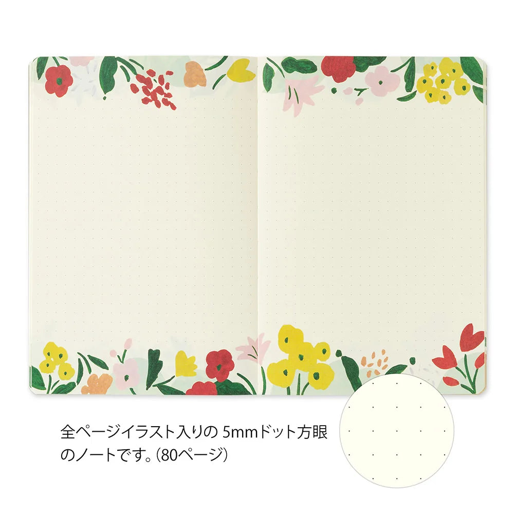 Midori Yuru Log B6 Notebook – Motif Textile