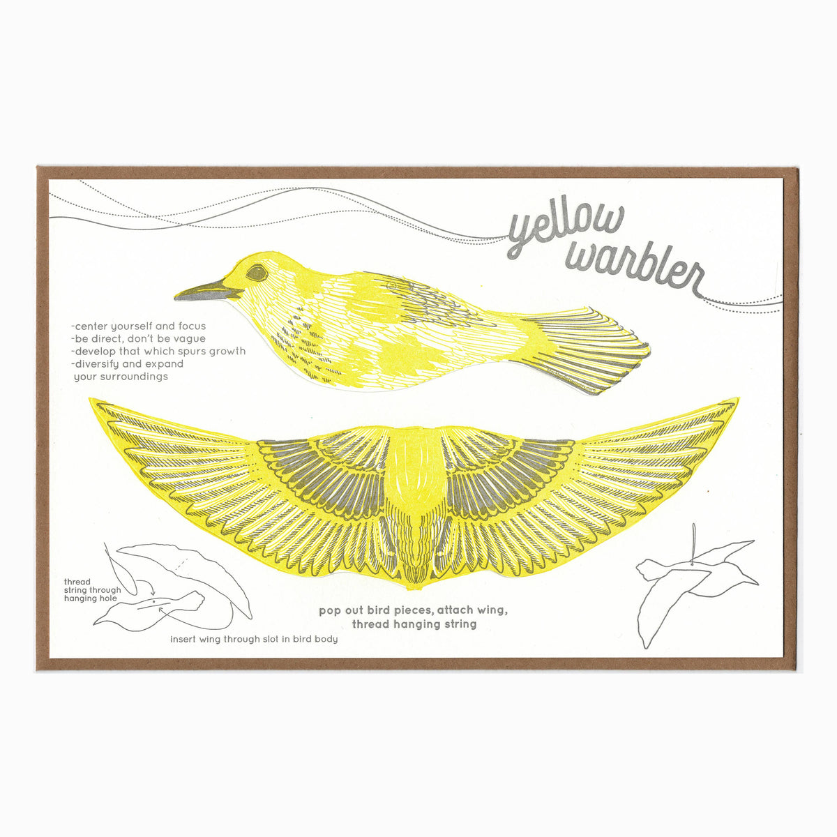 Pop-Out 3D Card – Warbler