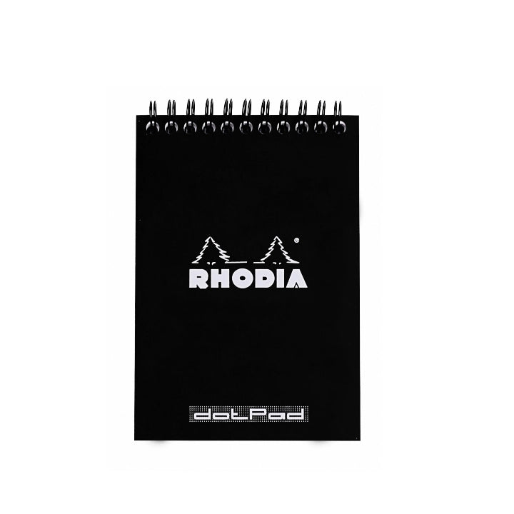 Rhodia Spiral Notepad: Black Dotted A5
