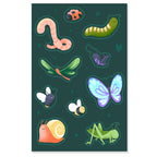 Love Bugs - Illustrated Outdoorsy Nature Sticker Sheet