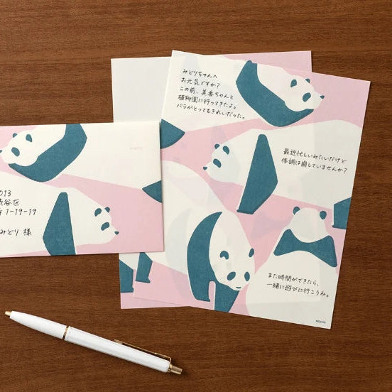 Kimigure Easy & Cozy Letter Pad – Panda