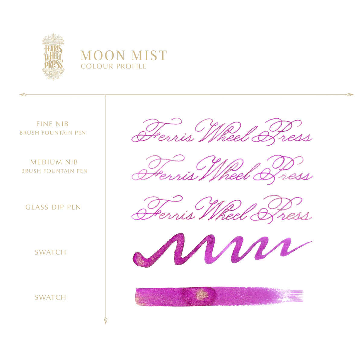 Ferris Wheel Press Bottled Ink – Moon Mist