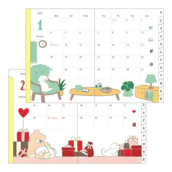 Midori Pocket Diary 2027 – A6 DOG