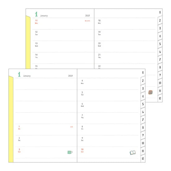 Midori Pocket Diary 2027 – A6 DOG