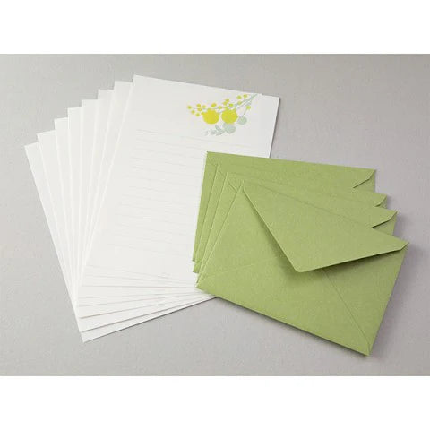Midori Letter Set – Yellow Bouquet Letterpress 461