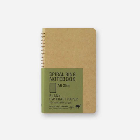 Traveler’s Spiral Ring Notebook – A6 DW Kraft Paper
