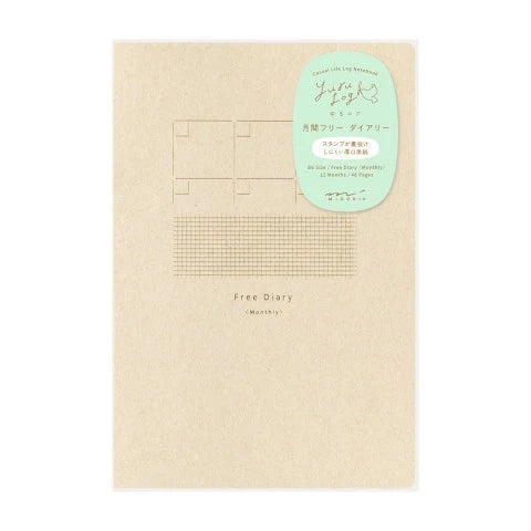 Midori Yuru Log B6 Notebook – Free Monthly Diary