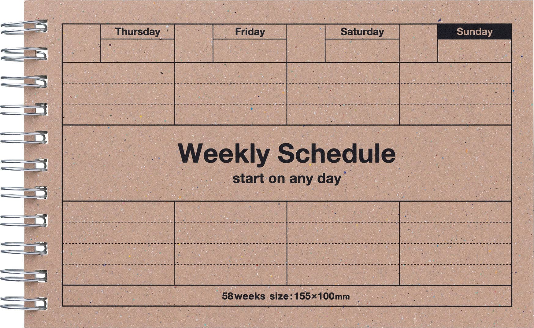 Pocket Size Weekly Planner Undated 58 Weeks Dayfree