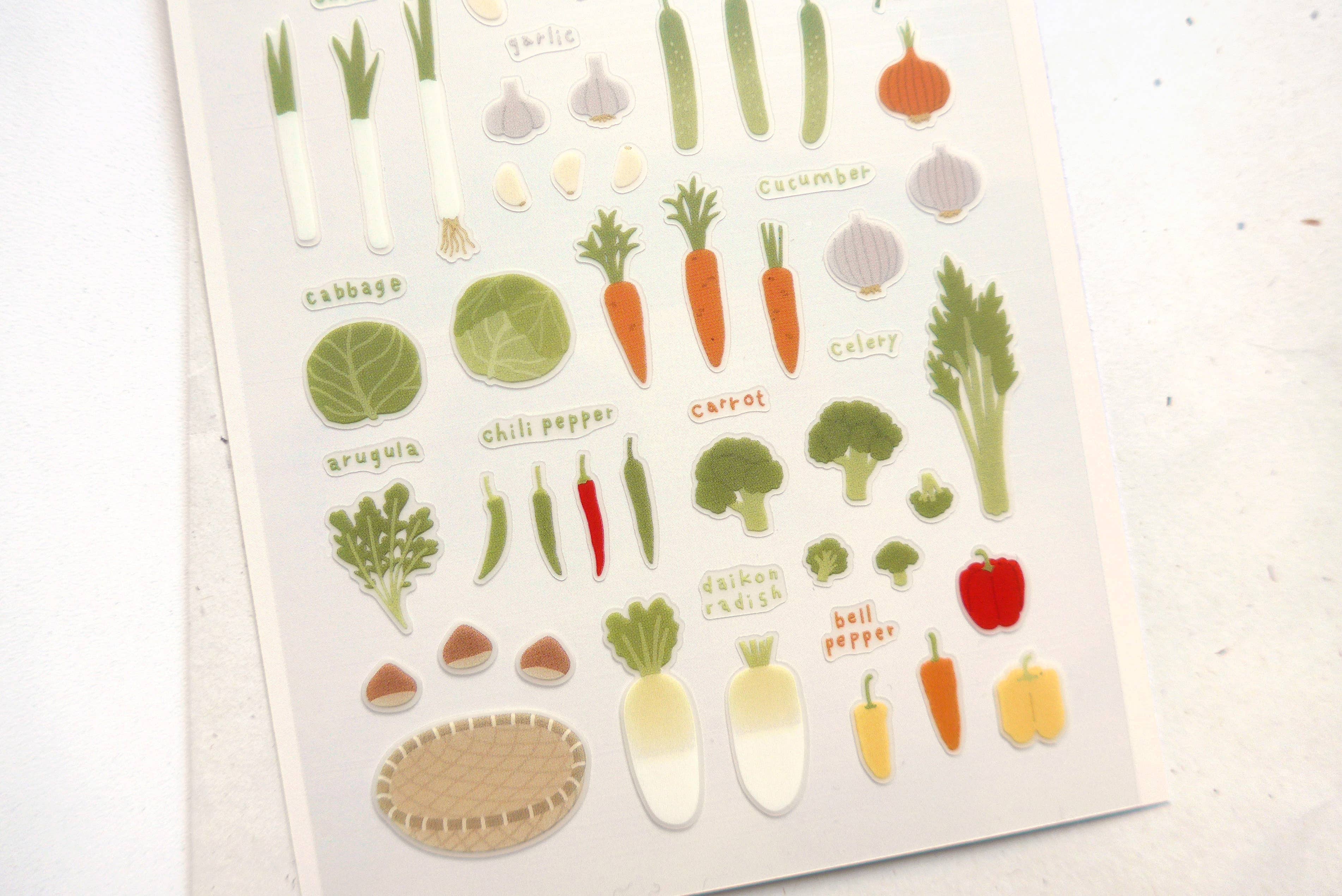 Farm Fresh Veggies Sticker Sheet (no.1201)