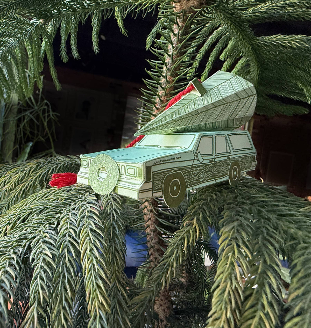 3D Pop-Up Card – Holiday Station Wagon & Xmas tree LIMITED EDITION