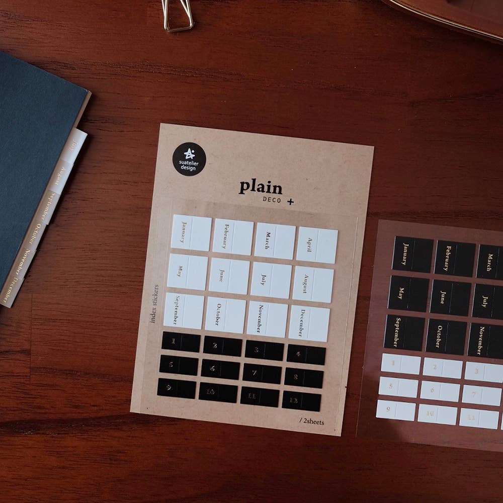 Monthly Sticker Tabs | Plain.44