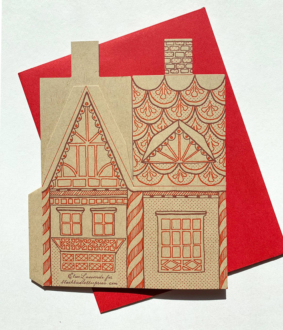 3D House Card – Gingerbread house