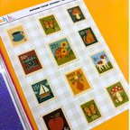 Autumn Stamp Journal Sticker Sheet