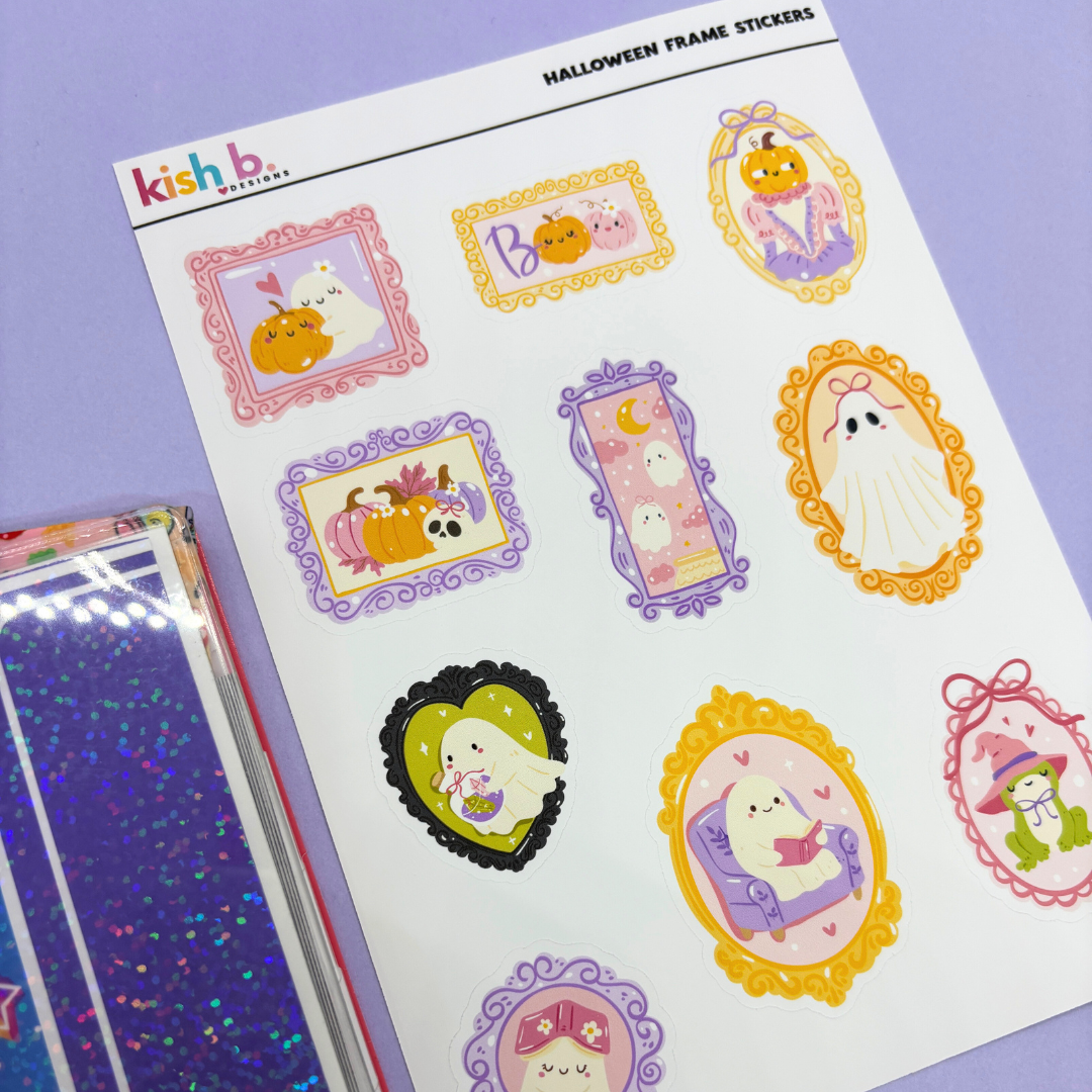 Halloween Frame Journal Sticker Sheet
