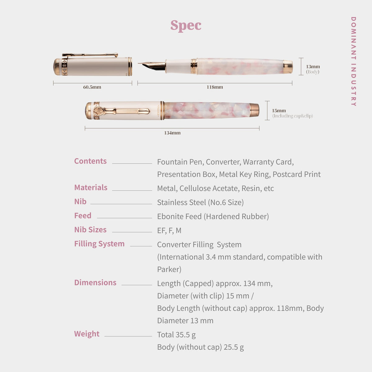 Dominant Industry Fountain Pen – Keyno. 014 Cherishment