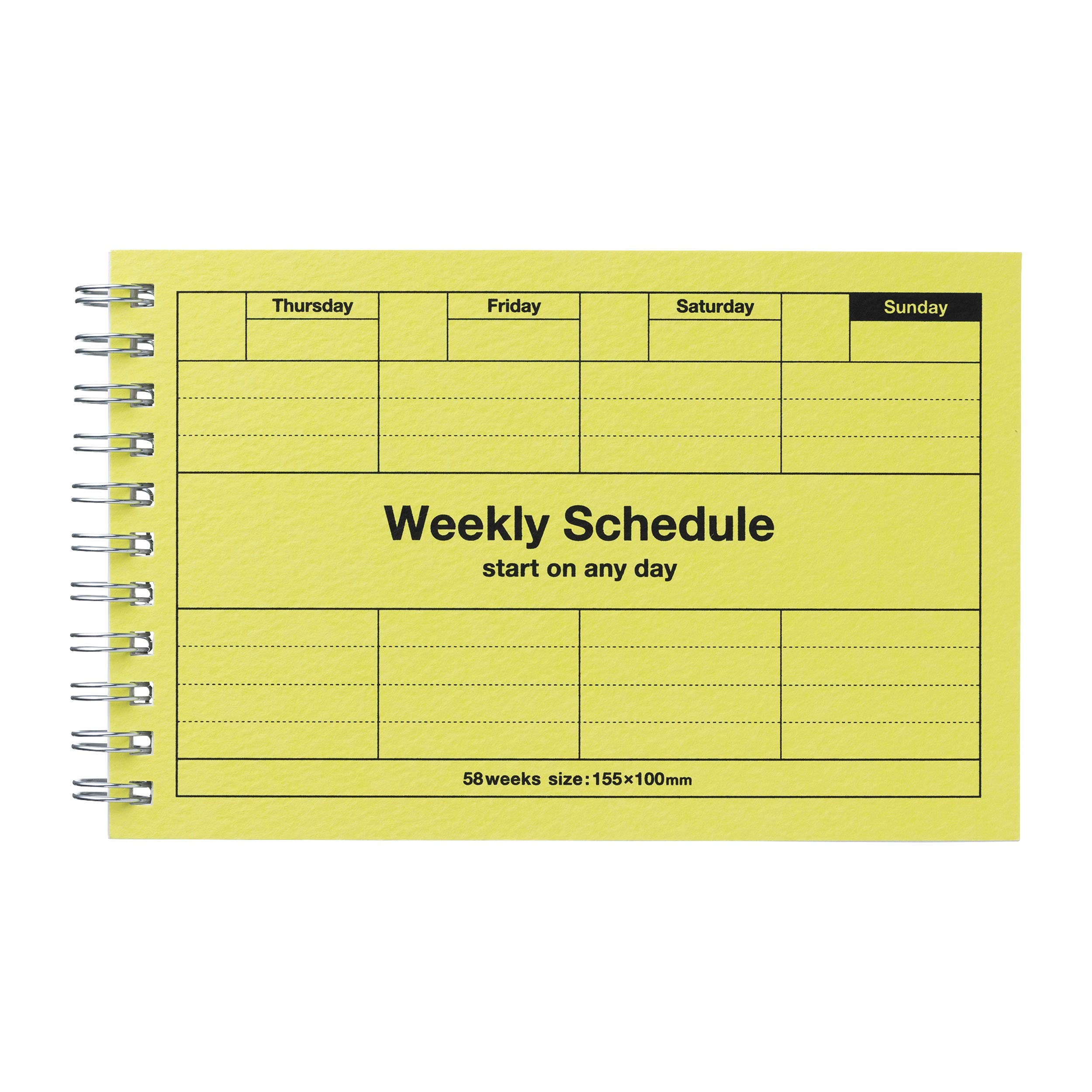 Pocket Size Weekly Planner Undated 58 Weeks Dayfree