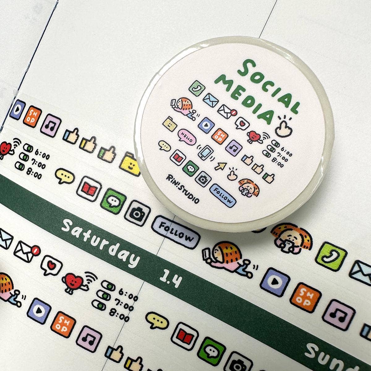 Social Media Washi Tape