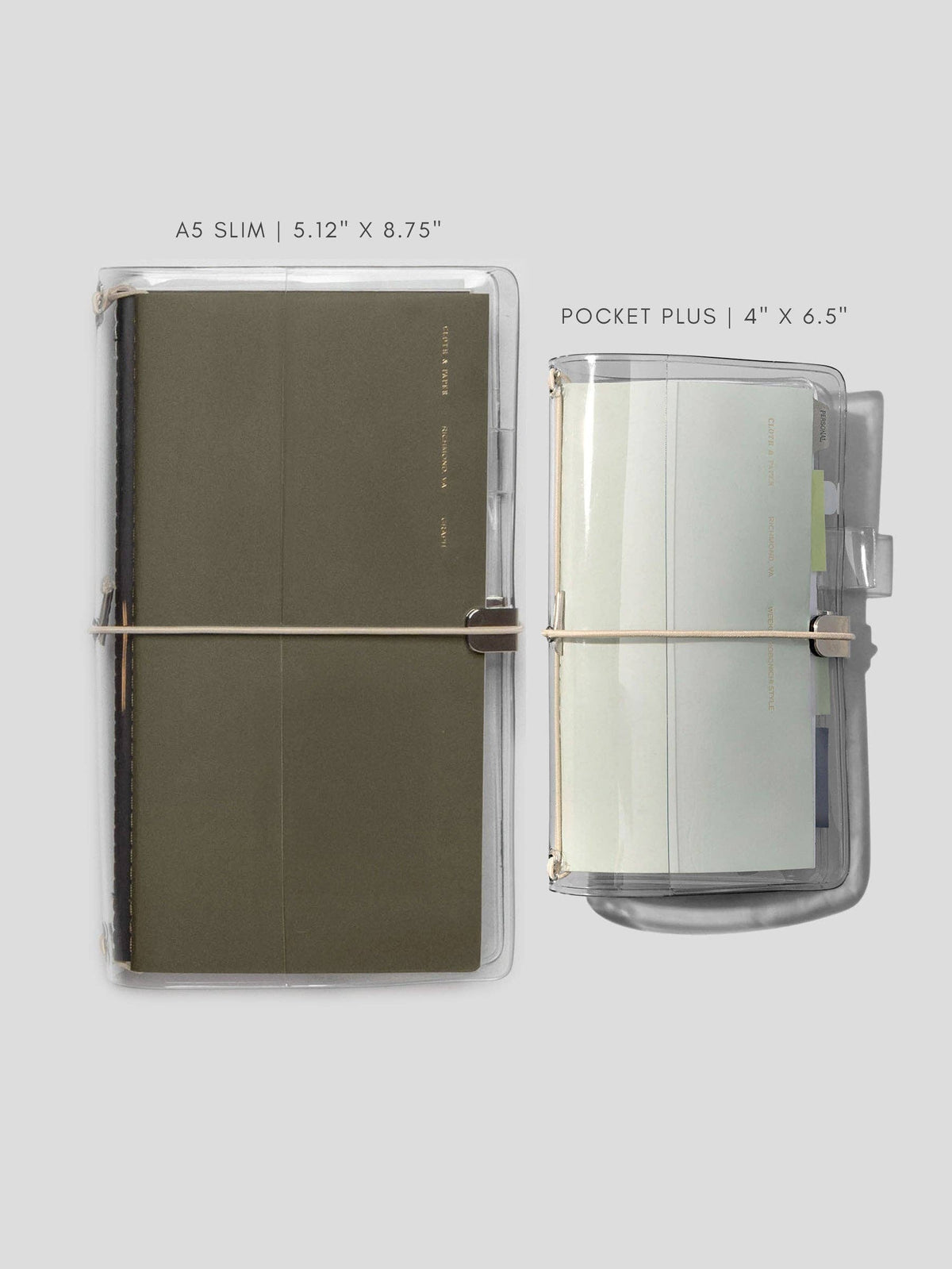 Clear Vinyl Travel Notebook Cover | Pocket Plus