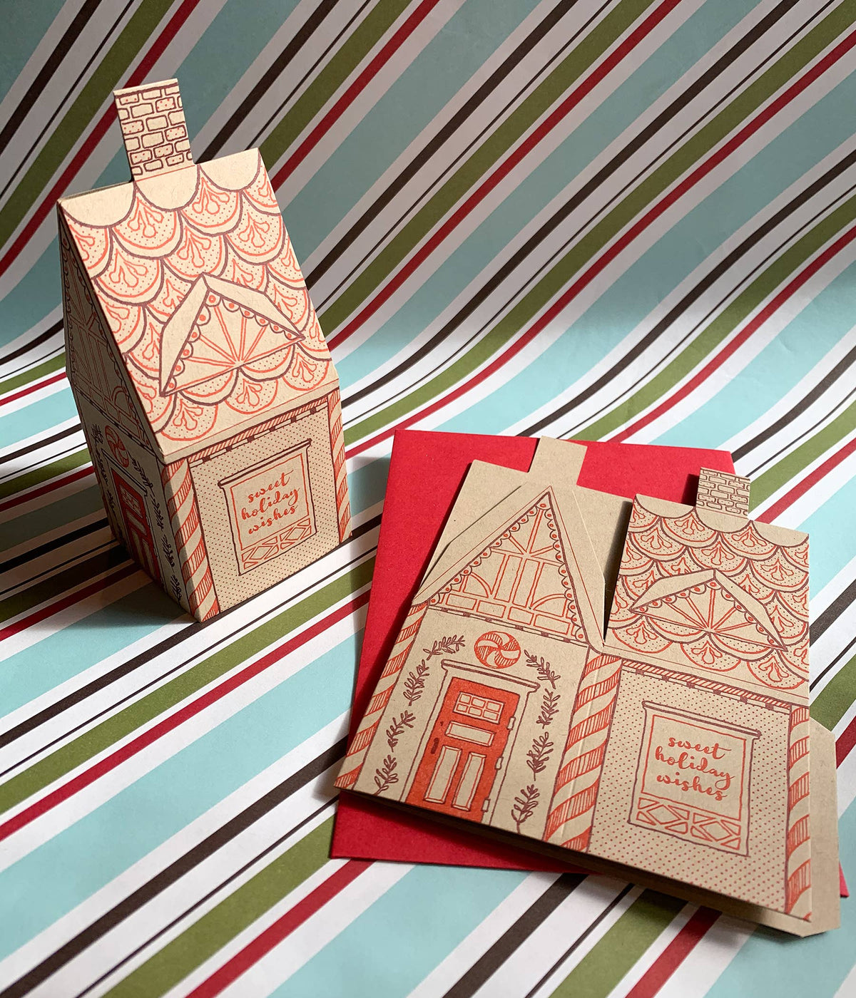 3D House Card – Gingerbread house