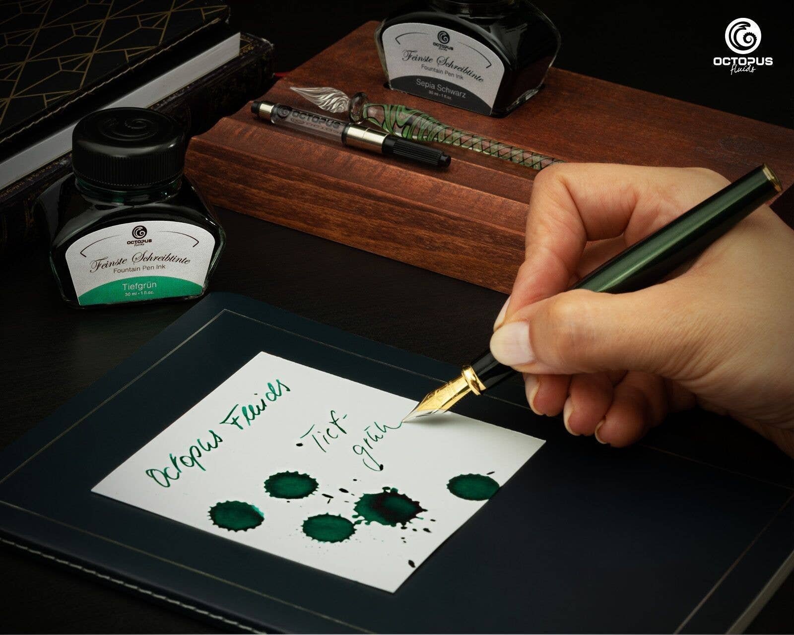 Octopus Fluids Writing Ink – Deep Green