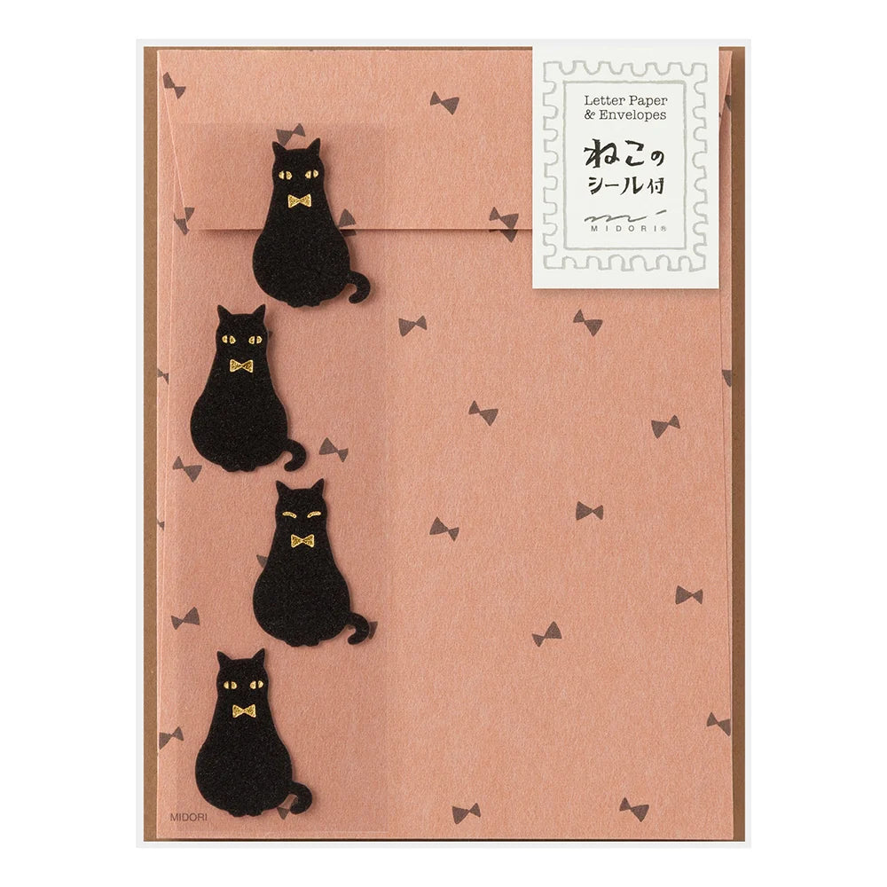 Midori Letter Set – Black Cat 947