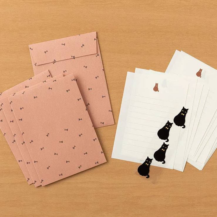 Midori Letter Set – Black Cat 947