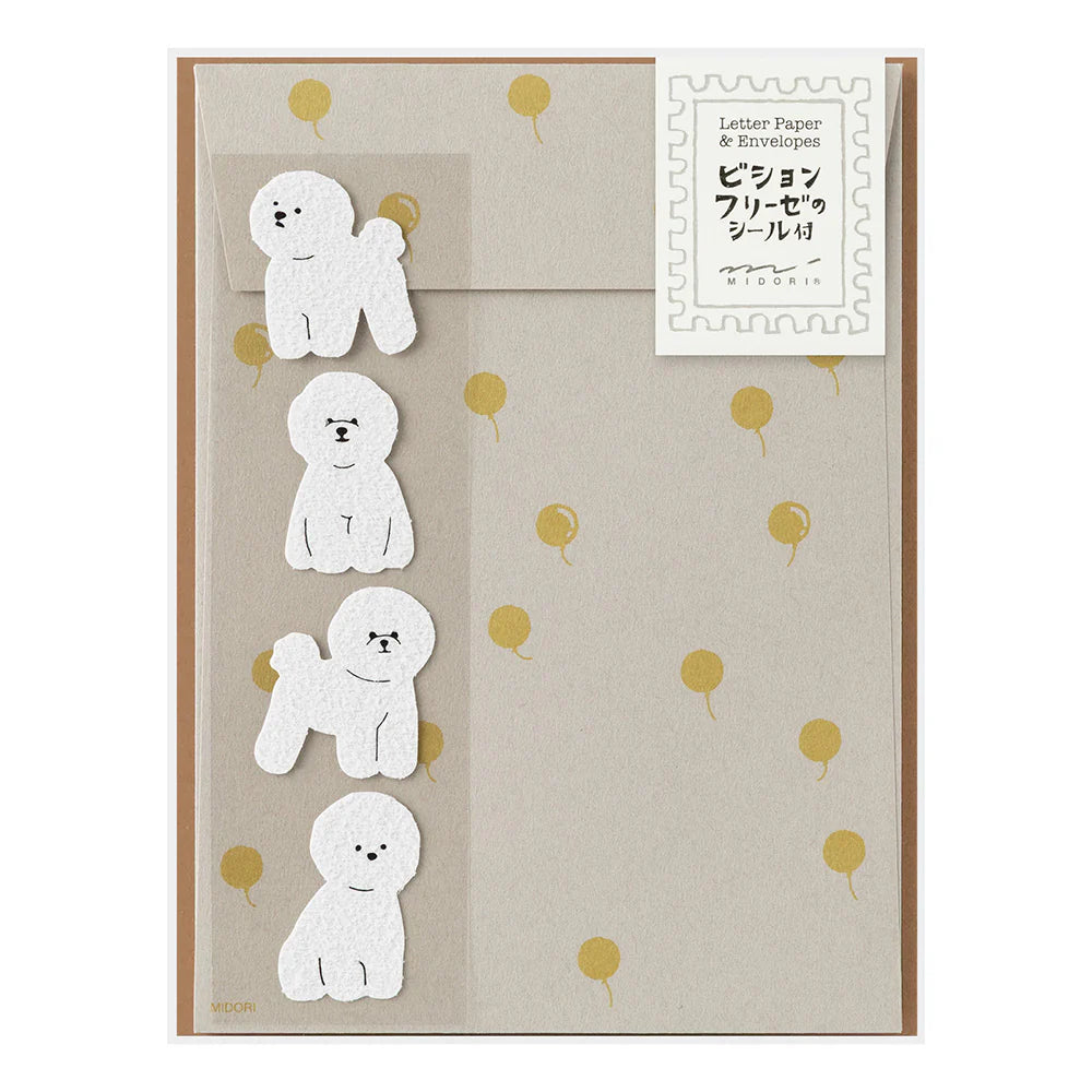 Midori Letter Set – Bichon Frise 949