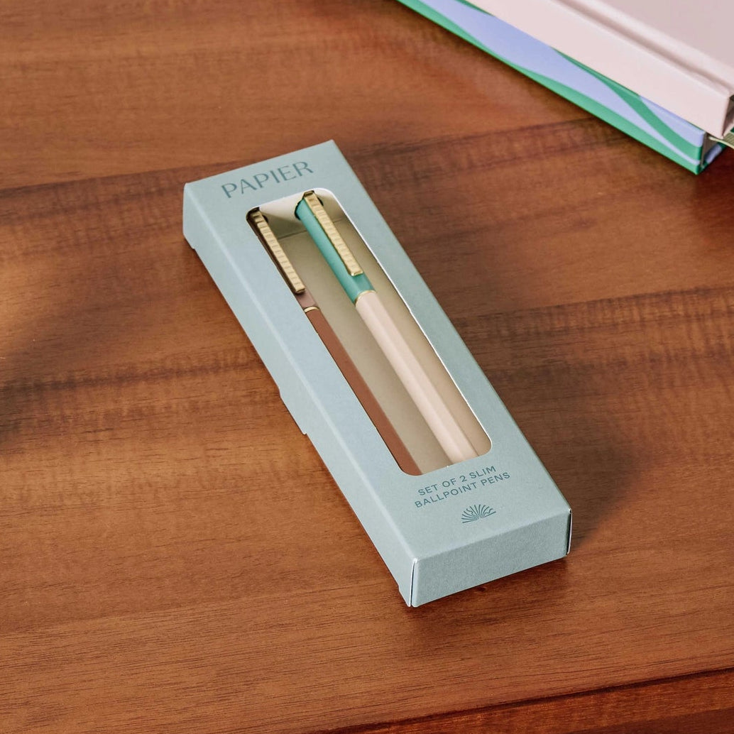 Slim Muted Ballpoint Pen (Set of 2)