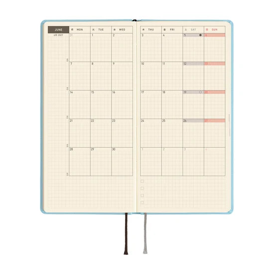 Hobonichi Techo 2027 Weeks MEGA Colors – Sea Glass