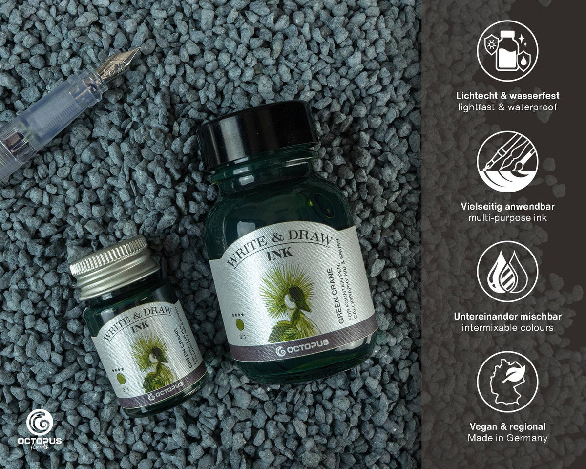 Write and Draw Ink – Green Crane 371 (10ml)