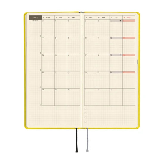 Hobonichi Techo 2027 Weeks Colors – Canaria Yellow