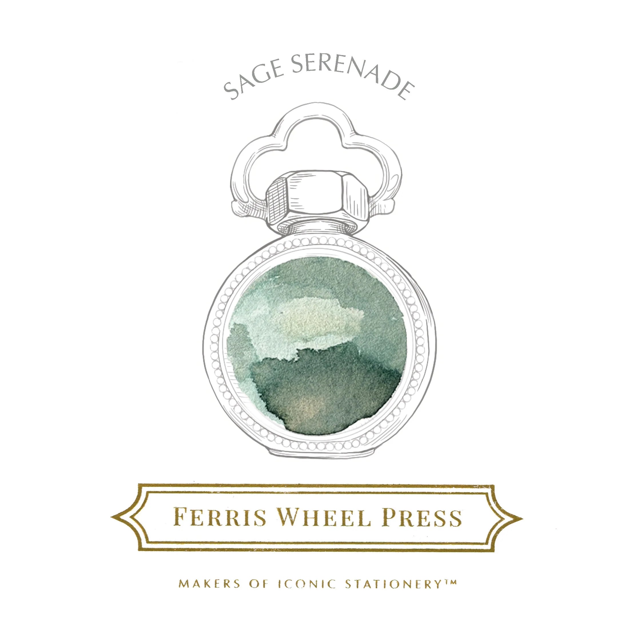 Ferris Wheel Press Bottled Ink – Sage Serenade