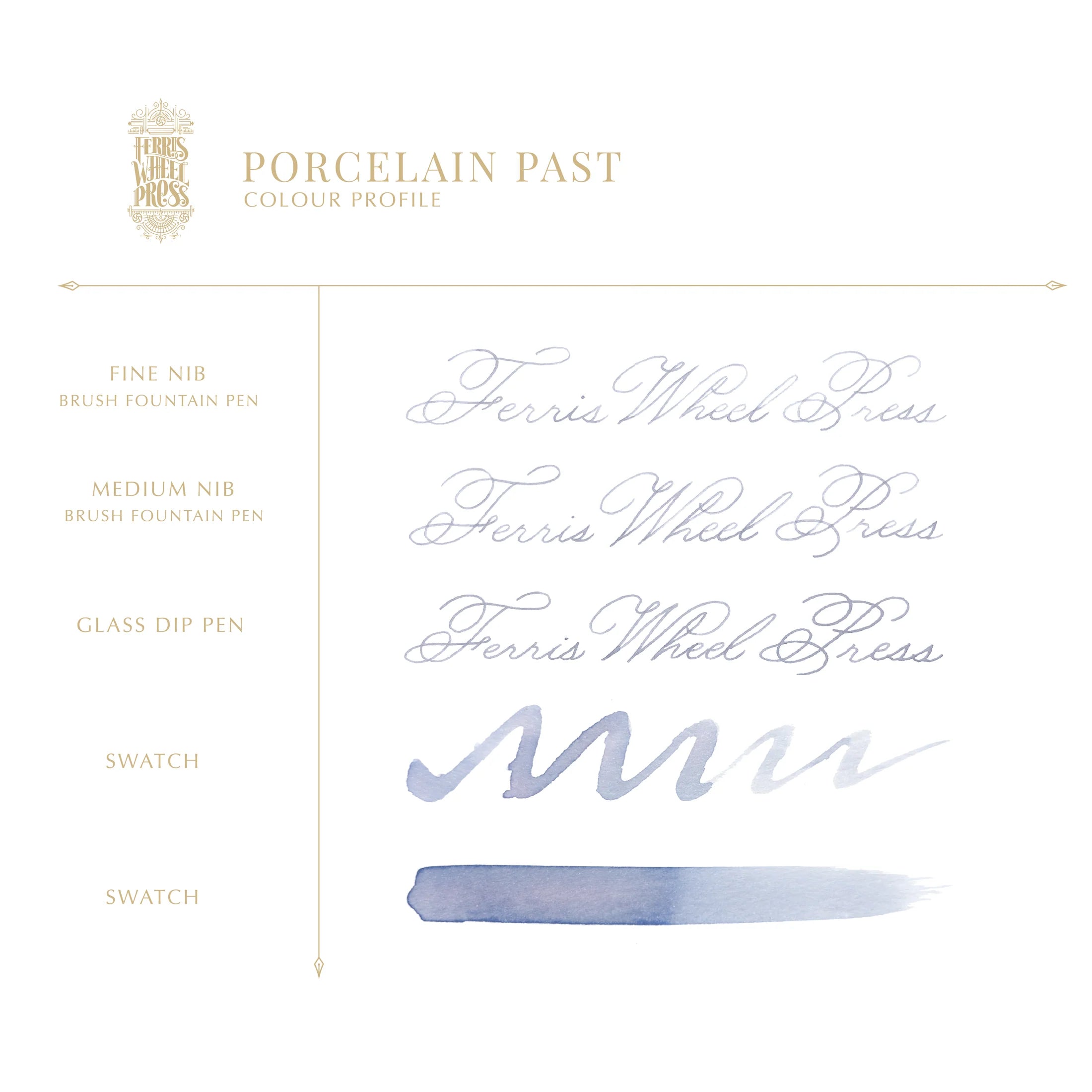 Ferris Wheel Press Bottled Ink – Porcelain Past