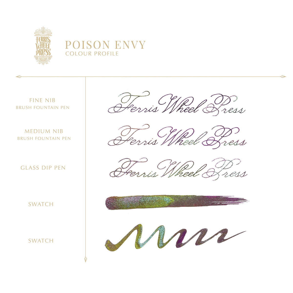 Ferris Wheel Press Bottled Ink – Poison Ivy