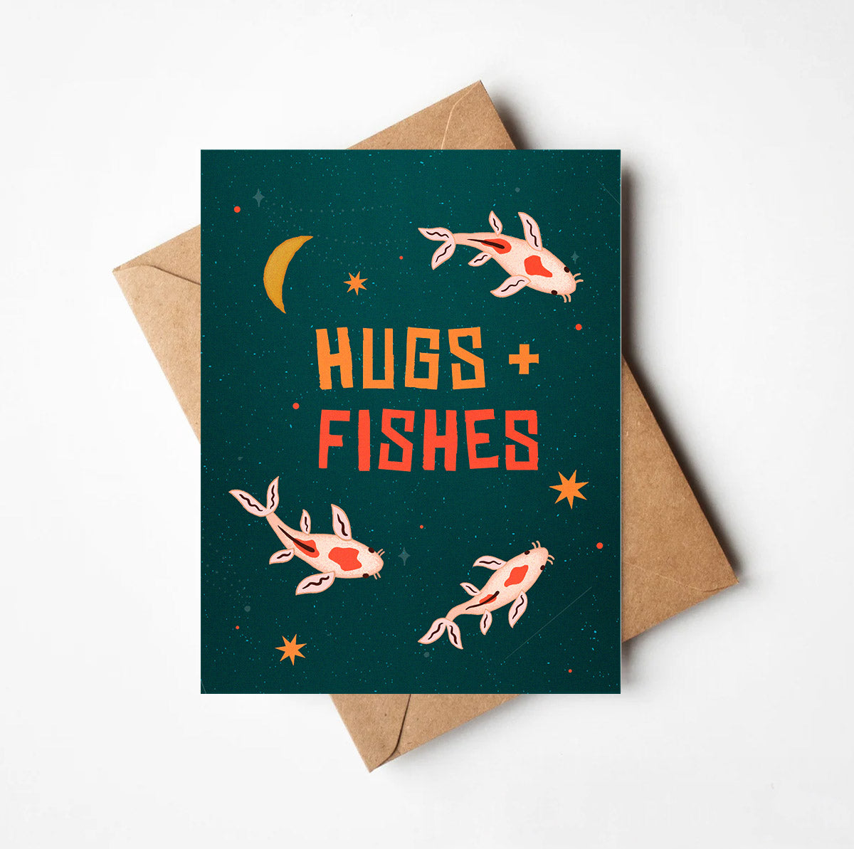 Hugs + Fishes Greeting Card