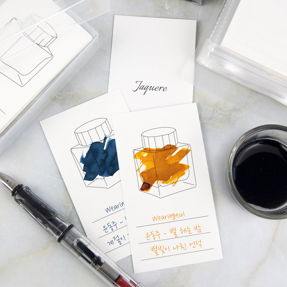 Wearingeul Ink Color Chart Cards – 100 Sheets