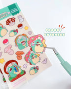 Mushroom Frog Adventures Sticker Sheet