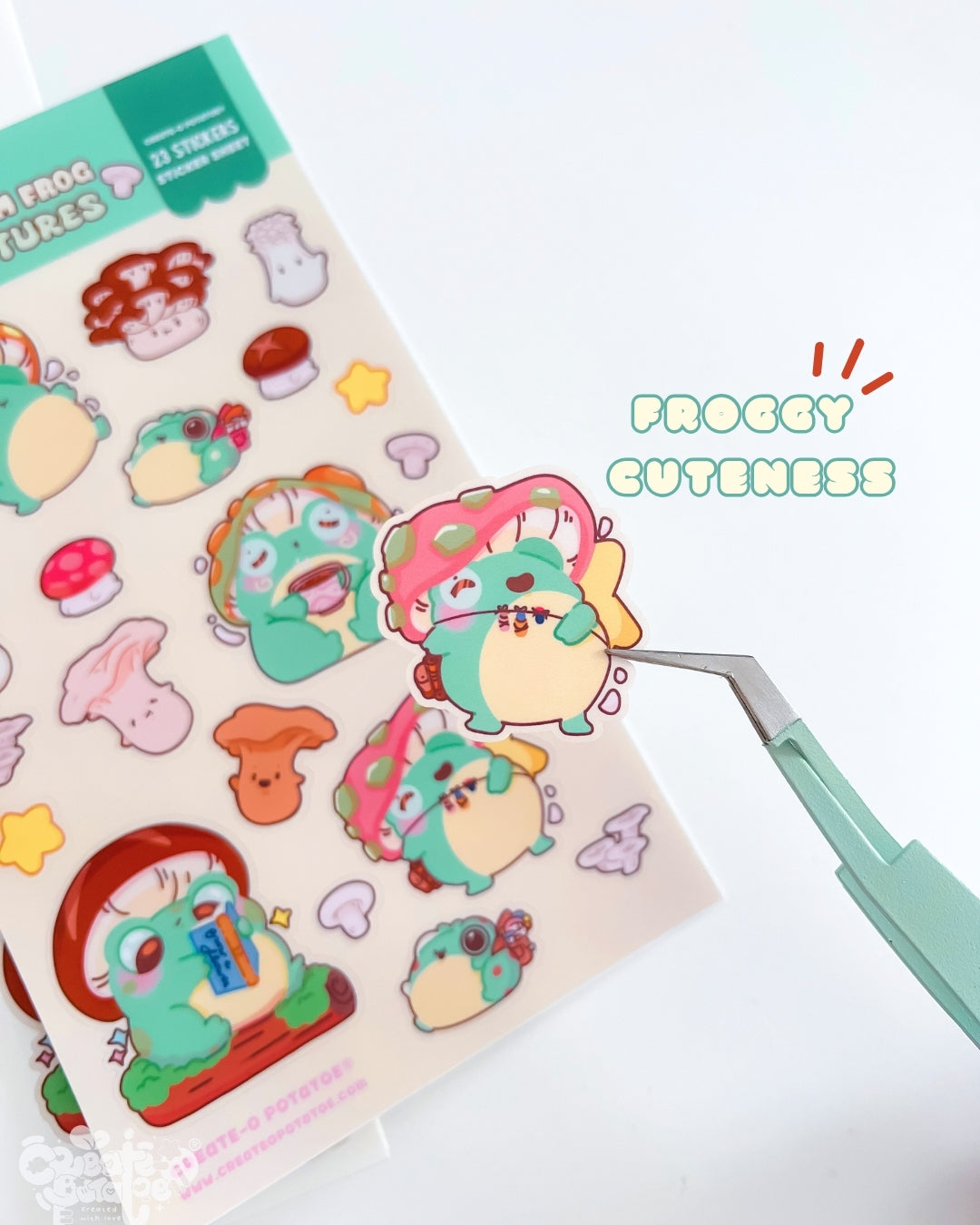 Mushroom Frog Adventures Sticker Sheet