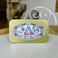 Decorative tin box with Japanese flake stickers